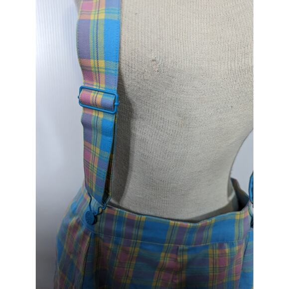 Dangerfield Staying In Plaid For Summer Jumper Mini Skirt with Suspenders NWT 8 - Picture 7 of 12